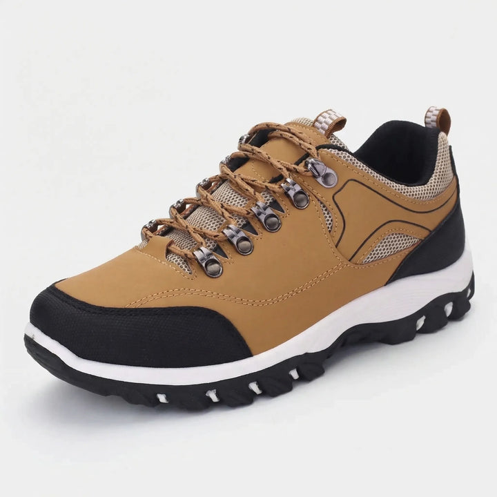 Comfortable men's waterproof low-cut hiking shoes, perfect for long outdoor trail running & adventure excursions.