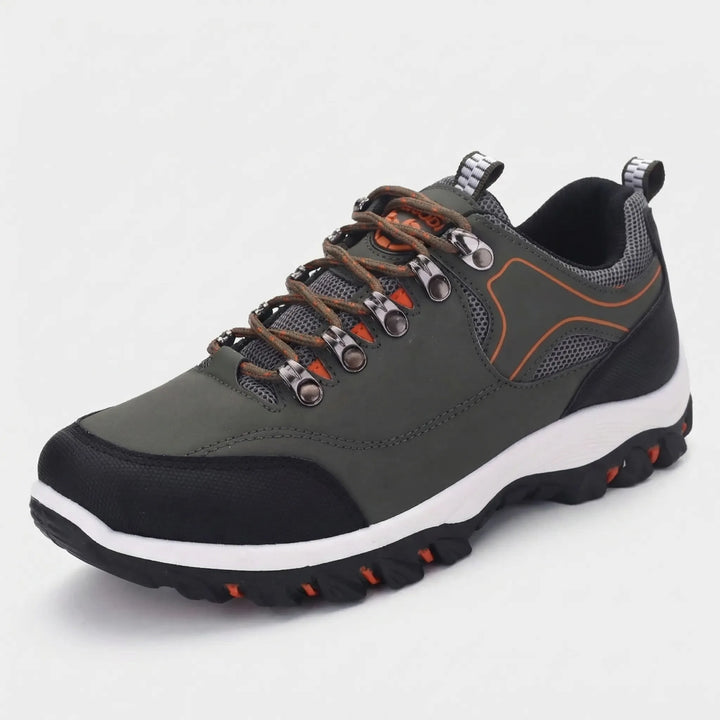 Men's outdoor low-cut waterproof hiking shoes designed for trail running. Slip-resistant & comfortable for all-terrain adventures.