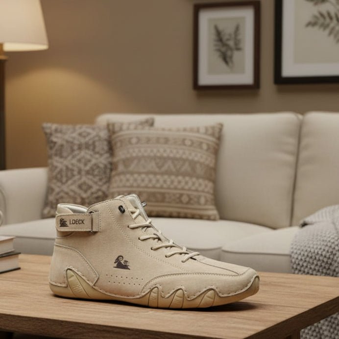 Men's waterproof orthopedic walking shoes with superior comfort & arch support, ideal for all-weather casual wear.