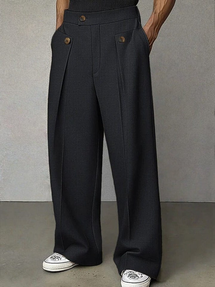 Everyday men's comfort wide-leg trousers, a stylish bottom offering a relaxed fit for all-day wear.
