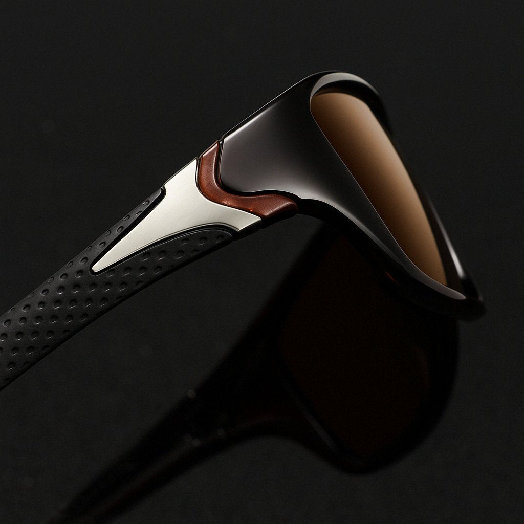 Polarized mirror wraparound sunglasses for men. Ideal athletic eyewear providing UV protection for outdoor sports.