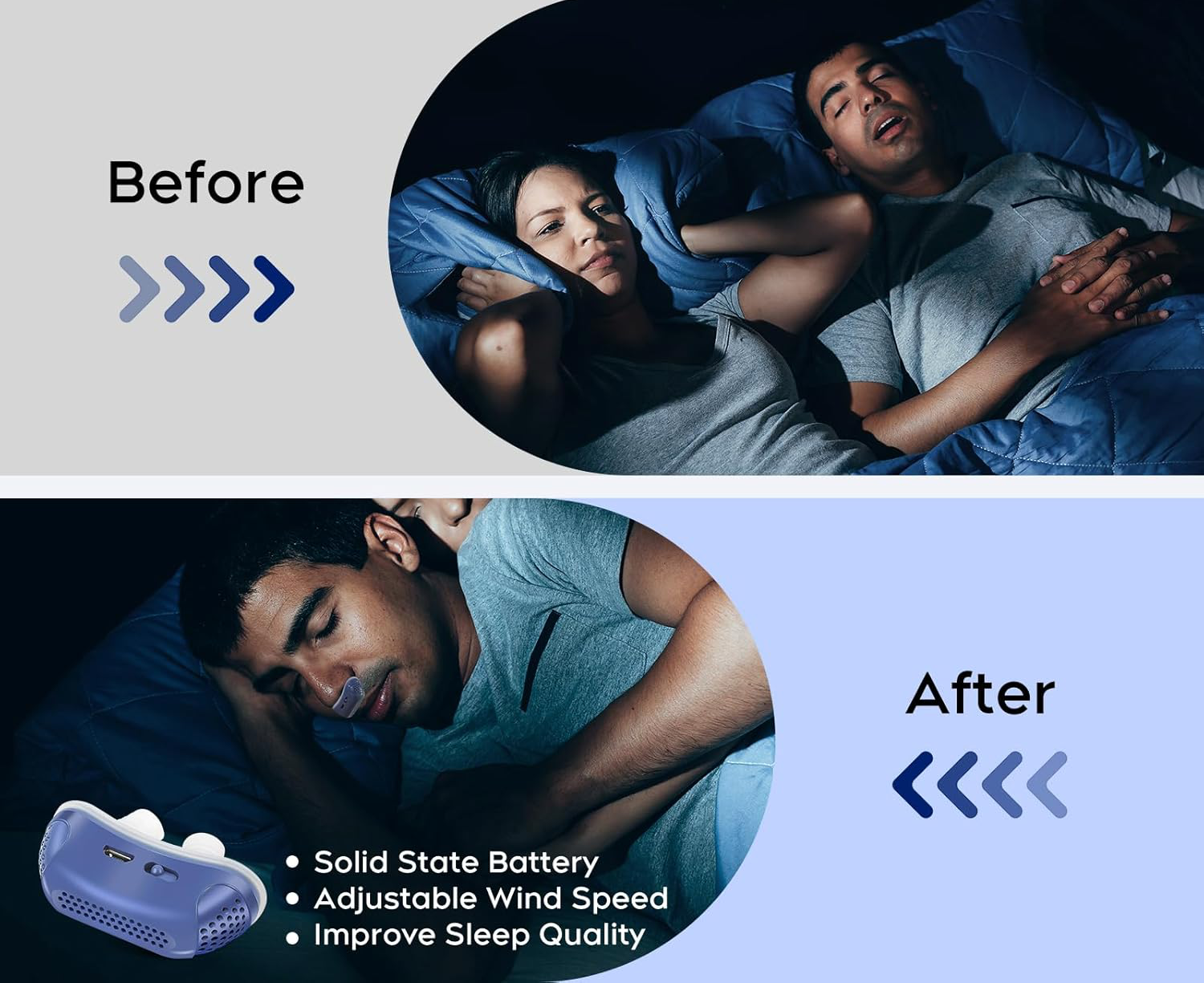 "Micro CPAP da viaggio verde chiaro, compatto e discreto, per una terapia antirussamento silenziosa ed efficace."