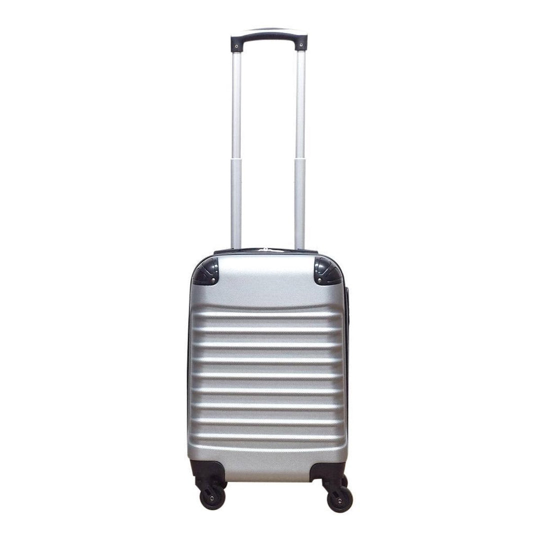Milano Silver 2-piece hard-shell luggage set. Ideal durable suitcases for vacation, business, or any travel.
