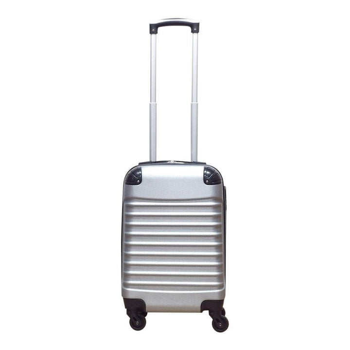 Milano Silver 2-piece hard-shell luggage set. Ideal durable suitcases for vacation, business, or any travel.