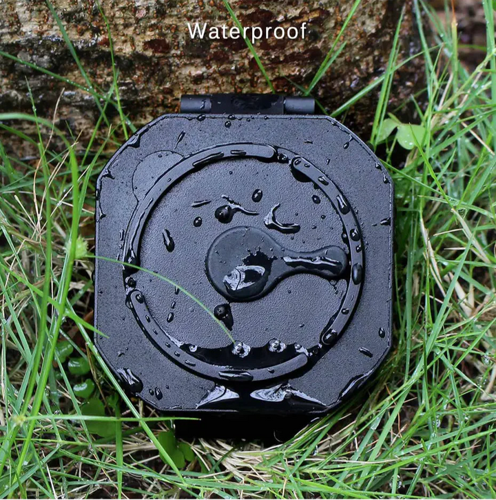 Rugged military-spec compass, ideal for camping, hiking, and emergency outdoor navigation