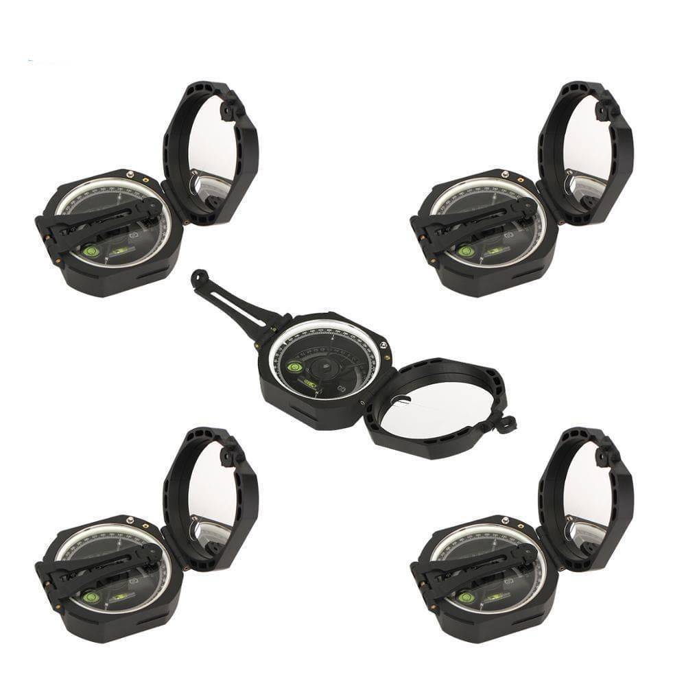 Portable military field compass showing clear directional markings for precise outdoor use