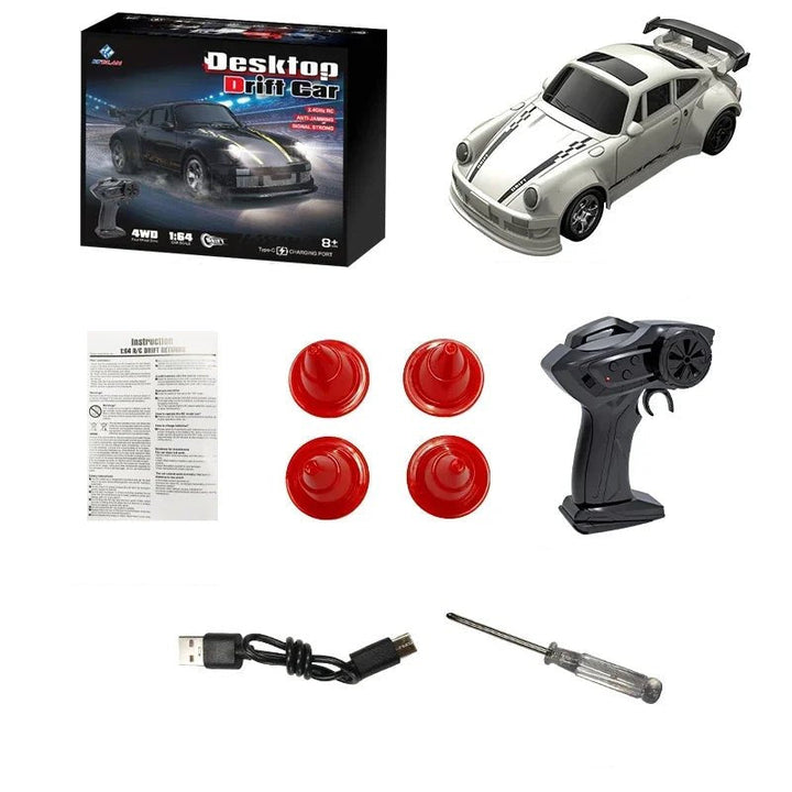 Powerful 4WD RC car, mini size, delivers stable control & fast acceleration for racing enthusiasts.