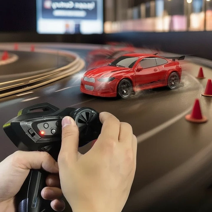 High-speed mini 4WD RC car, fast acceleration, drift capabilities for exciting racing fun. Durable.