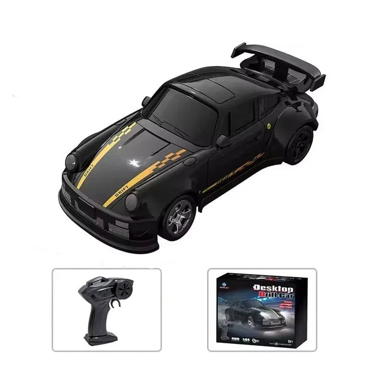 Durable mini 4WD RC car, built for racing, stable control, fast acceleration for all ages. Outdoor fun.