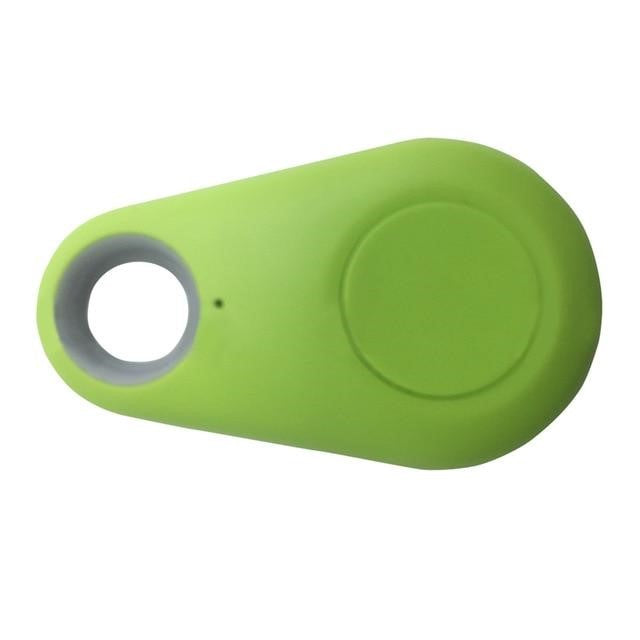 View of a mini waterproof GPS tracker attached to a pet collar, ensuring dog & cat safety with anti-loss technology.
