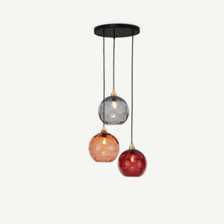 LED modern pendant light, three cascade lamps, enhancing any indoor living space.
