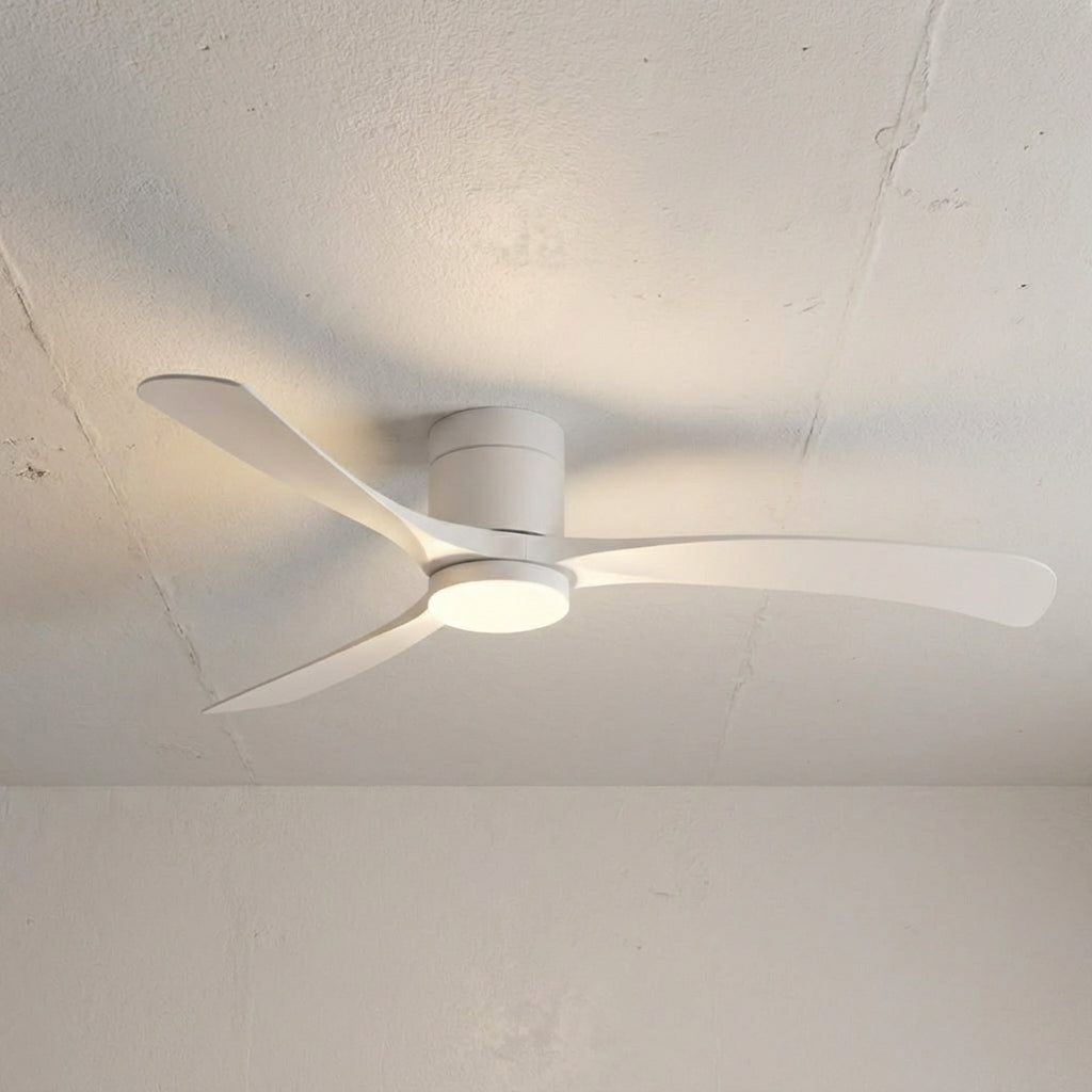 Dimmable LED modern ceiling fan. Energy-efficient for bright indoor lighting & optimal air circulation.