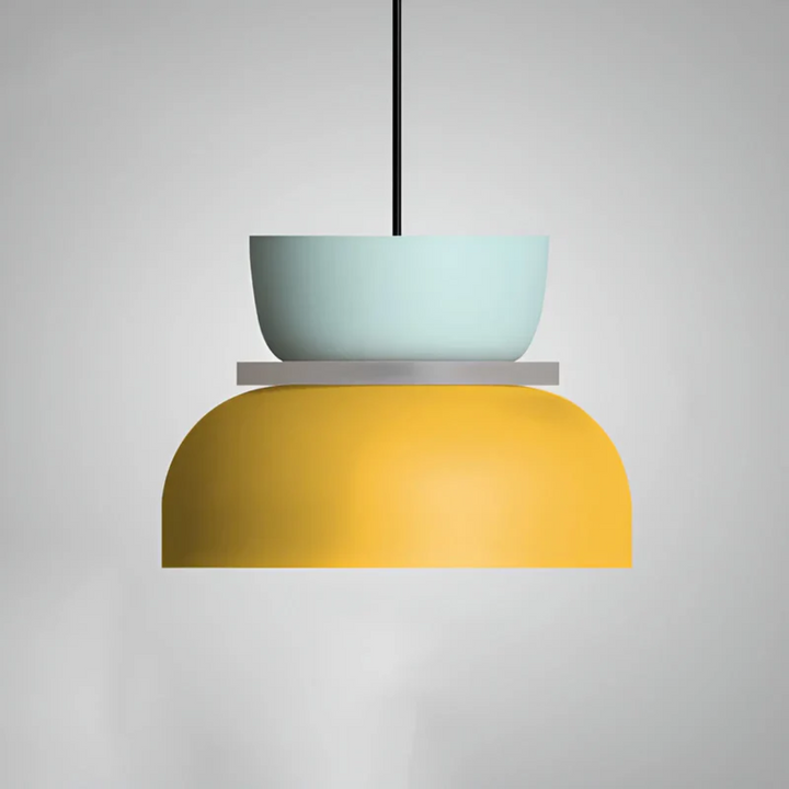 Stylish Macaron LED pendant light, perfect for kitchen islands, colorful & energy-efficient.