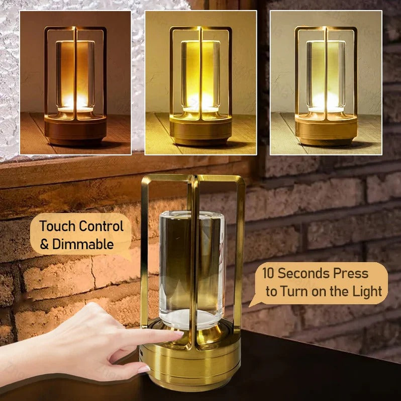 Stylish Nordic design cordless LED lamp, touch dimmable, perfect accent lighting for any room.