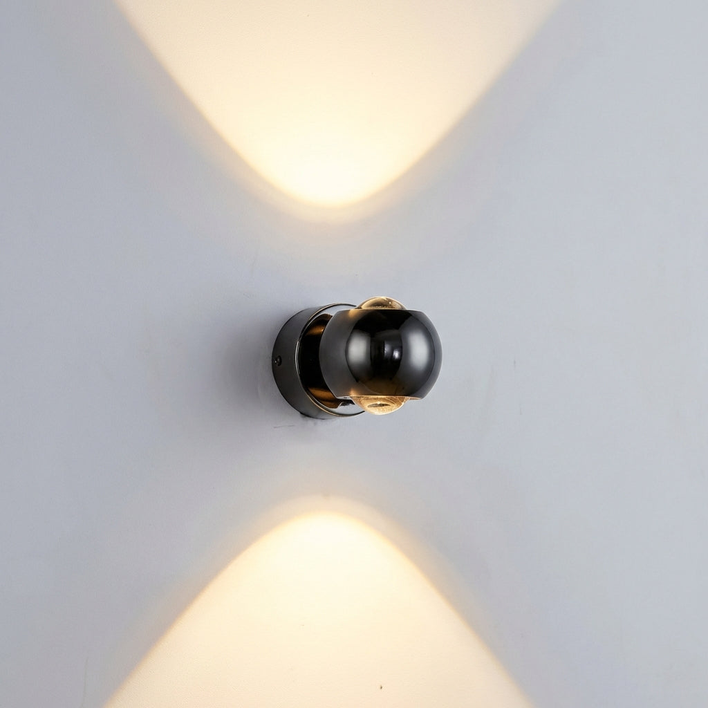 Decorative Glintara wall sconce, a modern LED lighting fixture enhancing home decor with dimmable ambient light.