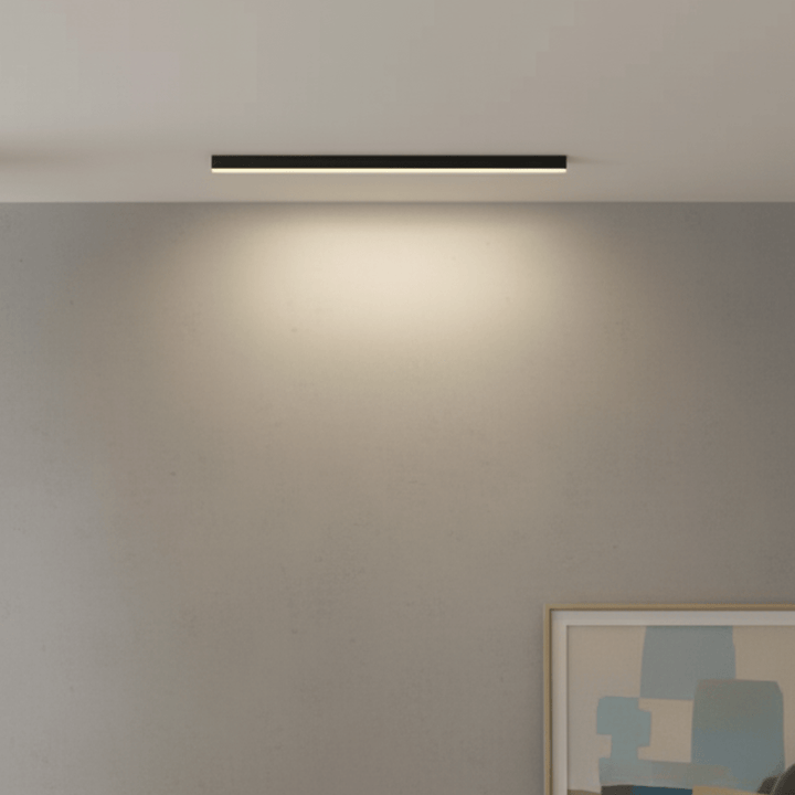 Sleek dimmable LED flush mount light, energy-efficient acrylic ceiling lamp.