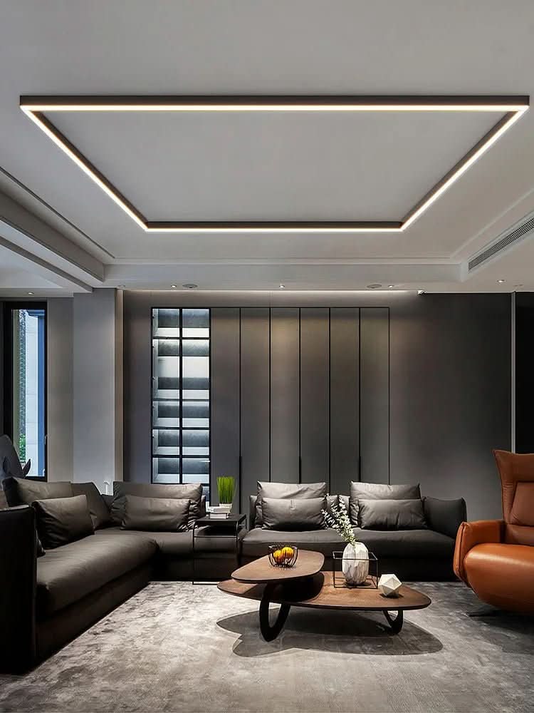 Acrylic LED ceiling lamp, Scandinavian flush mount for sleek contemporary spaces.