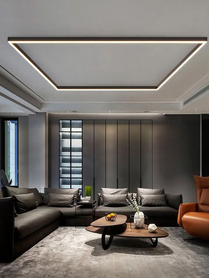 Acrylic LED ceiling lamp, Scandinavian flush mount for sleek contemporary spaces.