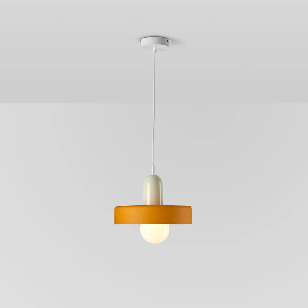 Modern LED glass globe pendant light for contemporary home decor.