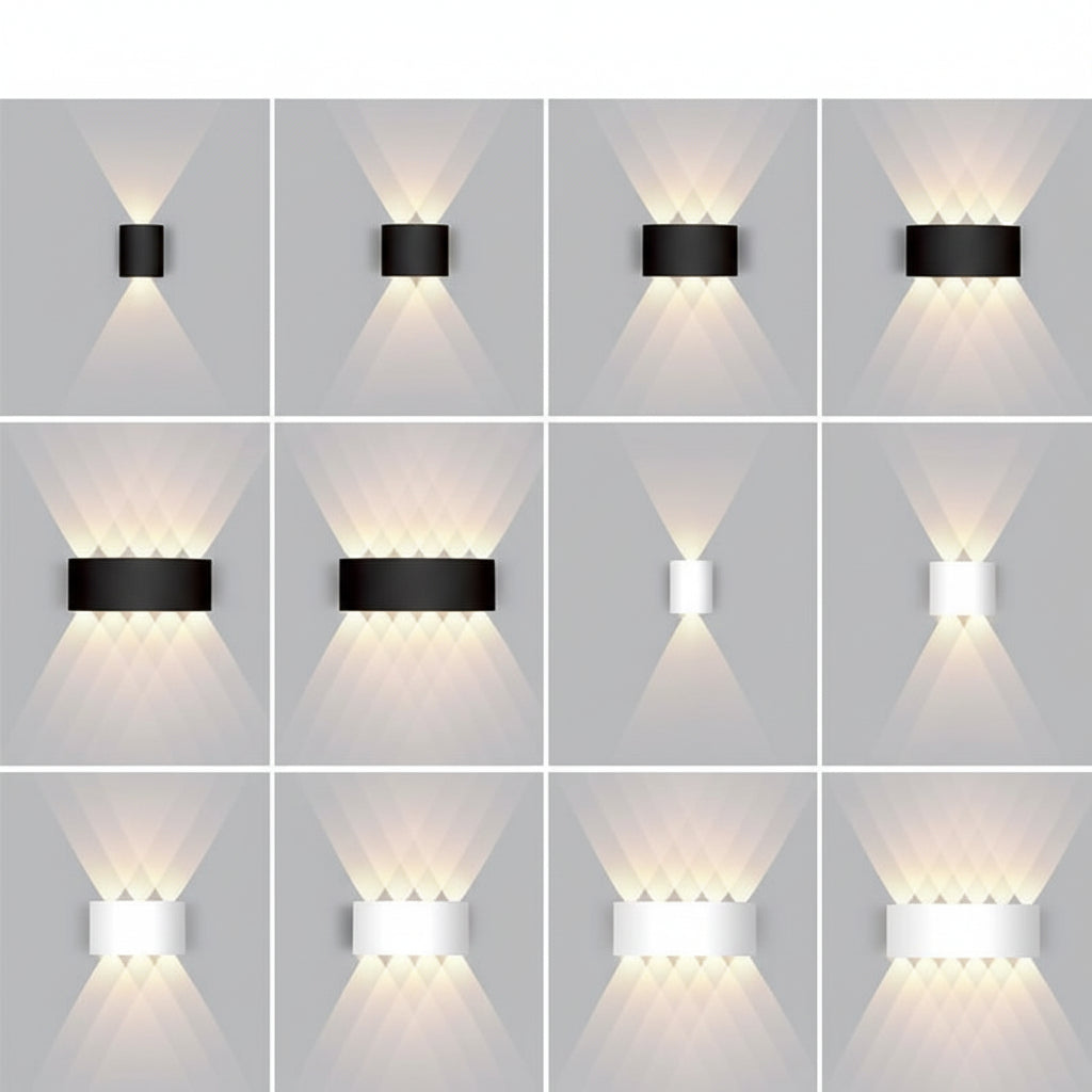 Sleek weatherproof LED wall fixture, perfect for modern patio lighting.