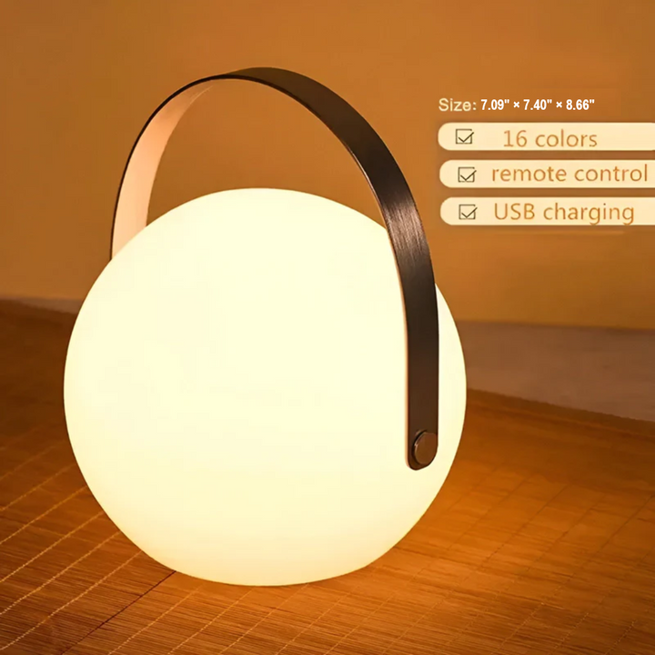 Durable portable waterproof lamp, LED & wireless, perfect for modern indoor or outdoor lighting.