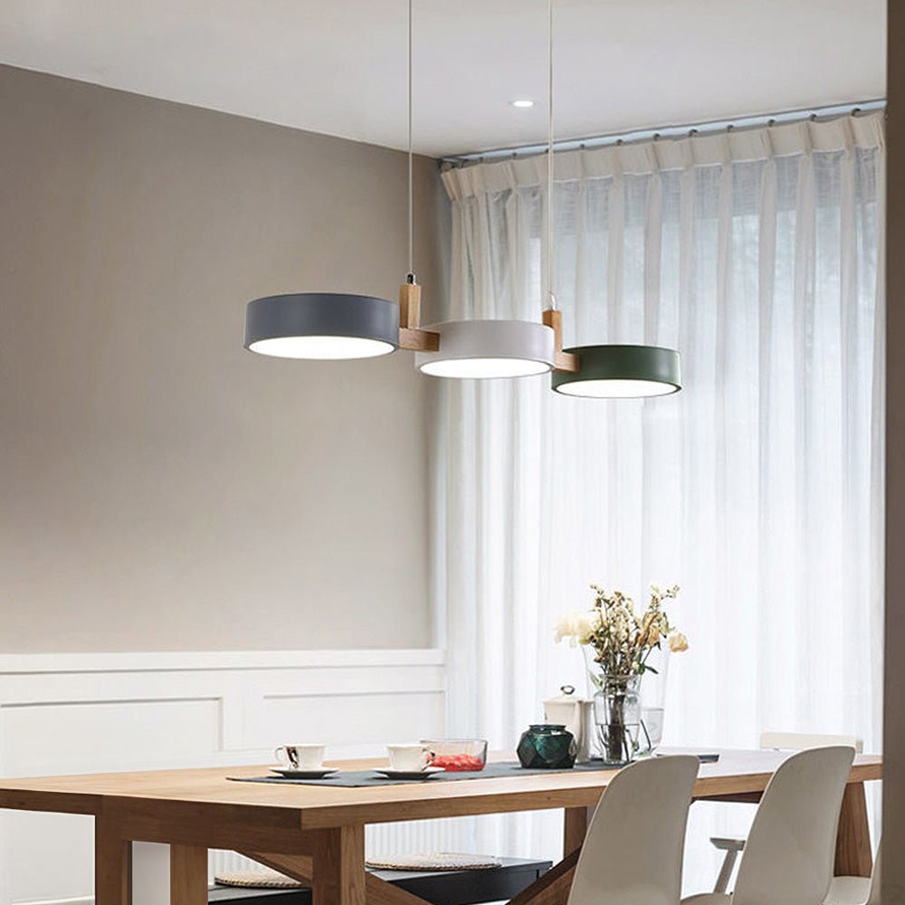 Stylish Scandinavian design LED pendant lamp for a modern bedroom or living space lighting.