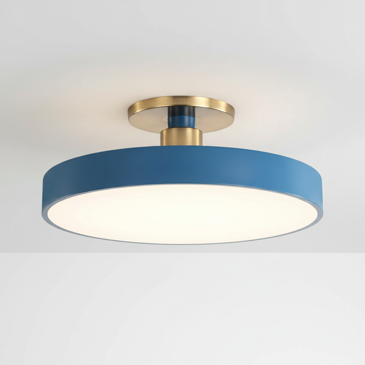 Contemporary semi-recessed LED ceiling lamp, Helligon, stylish home decor & soft modern lighting.