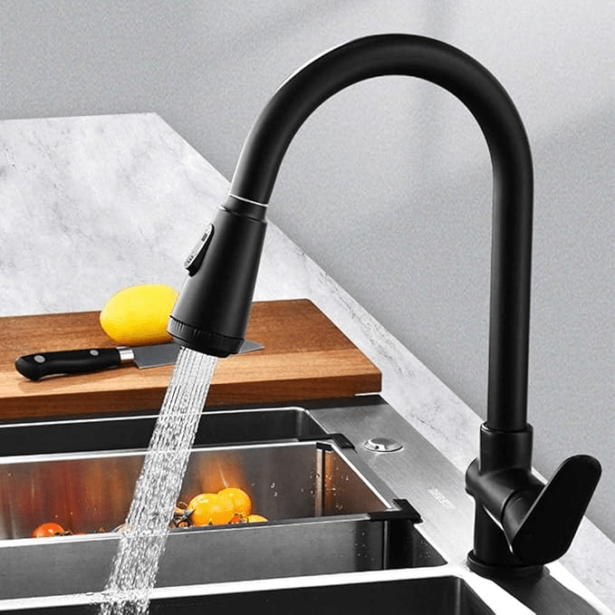 Modern touch kitchen faucet with pull-out spray head in stainless steel, ideal for any kitchen sink upgrade.