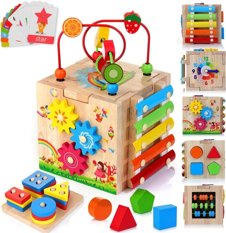 Durable wooden developmental toy, an ideal educational gift for toddlers' early learning & fun.