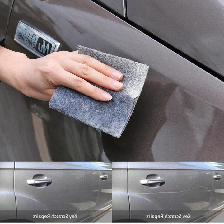 Advanced nano tech cloth effectively removes car scratches, polishes paint, and restores vehicle finish.