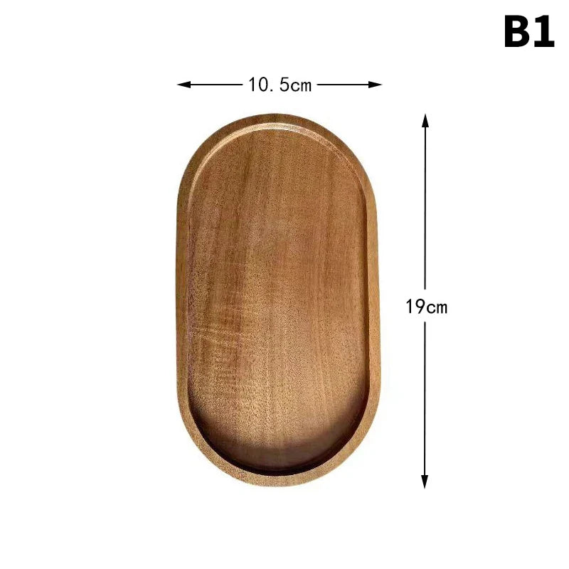 Elegant natural wood decorative tray, ideal for rustic home decor and displaying items.