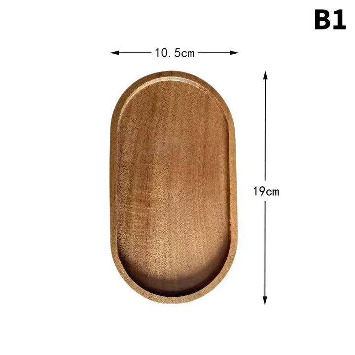 Elegant natural wood decorative tray, ideal for rustic home decor and displaying items.