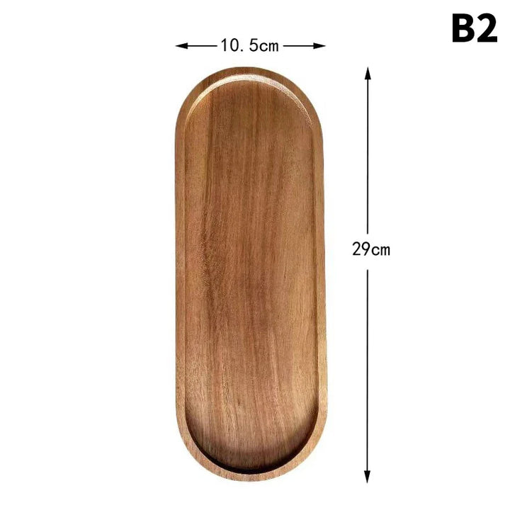 Genuine natural wood serving & display tray. Enhances rustic home decor, great for coffee setup.