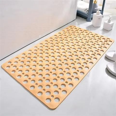 Premium non-slip shower mat for enhanced bathroom safety; easy clean & durable with strong grip.