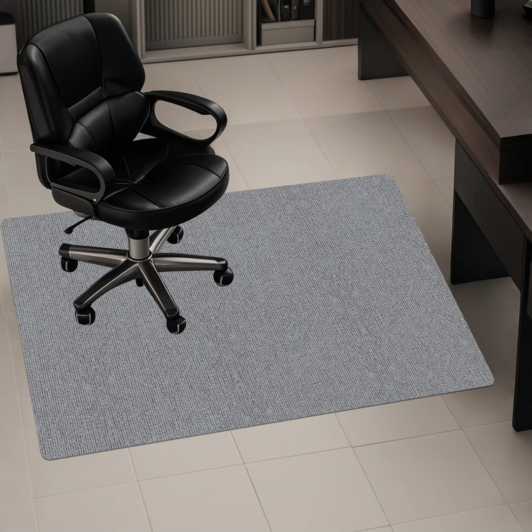 Premium office chair mat, a versatile floor protector for various floor types like carpet & hard floors.