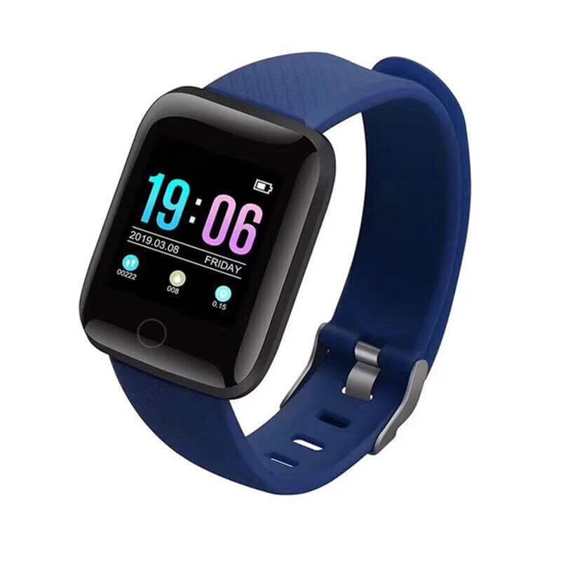 "Orologio fitness tracker impermeabile, design moderno, cinturino confortevole, colori vari, ideale per attività sportive."