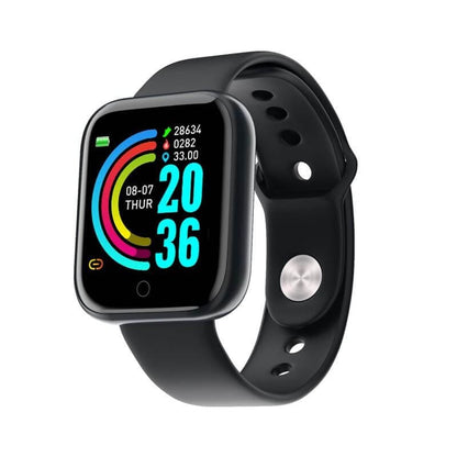 "Orologio fitness tracker impermeabile, design moderno, cinturino confortevole, colori vari, ideale per attività sportive."