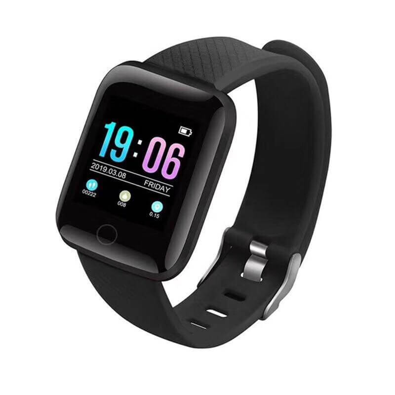 "Orologio fitness tracker impermeabile, design moderno, cinturino confortevole, colori vari, ideale per attività sportive."