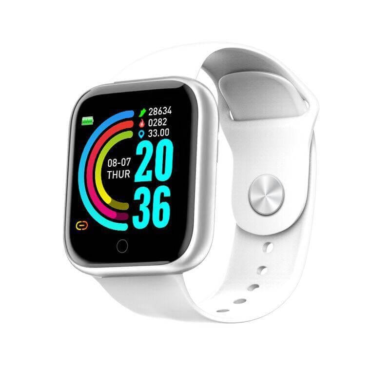 "Orologio fitness tracker impermeabile, design moderno, cinturino confortevole, colori vari, ideale per attività sportive."