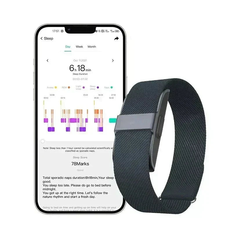 "Orologio fitness unisex nero, elegante e impermeabile IP68, con monitoraggio salute avanzato, display rettangolare."