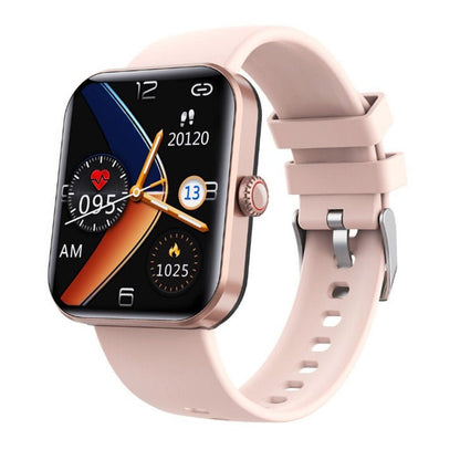 "Orologio moderno nero per monitoraggio glicemia dal polso senza dolore, con display touchscreen e funzionalità salute"