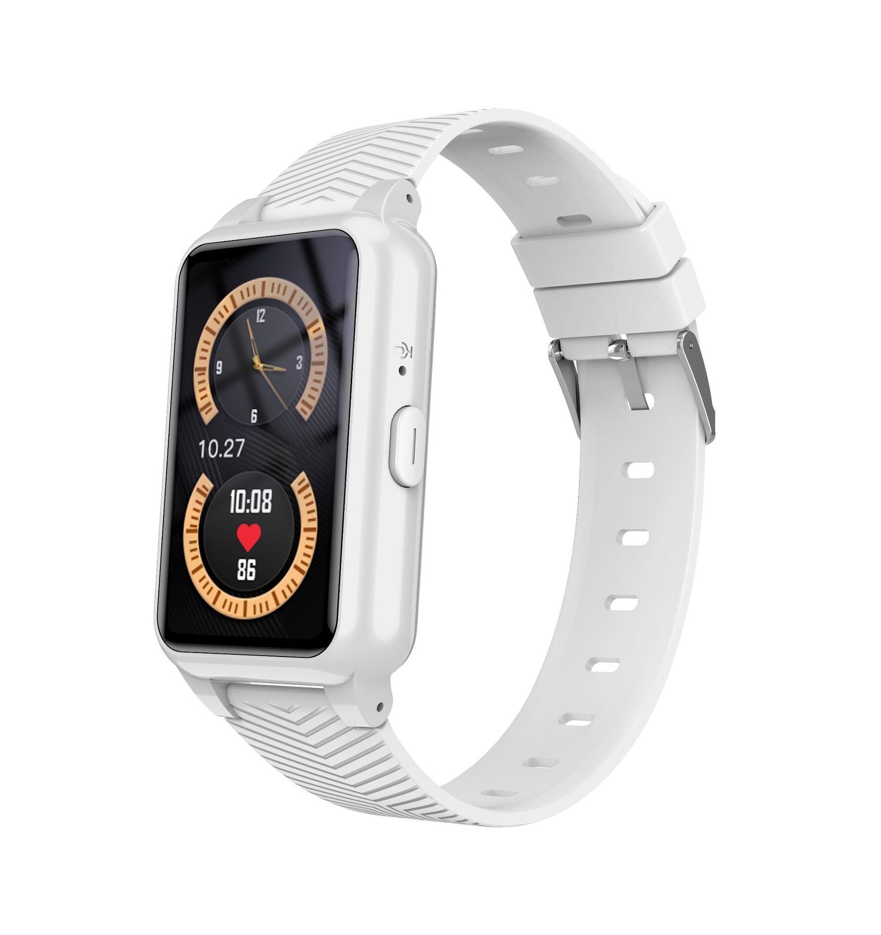 Orologio smart anziani nero con GPS e SOS, cinturino robusto, schermo rettangolare, ideale sicurezza e tracciamento.