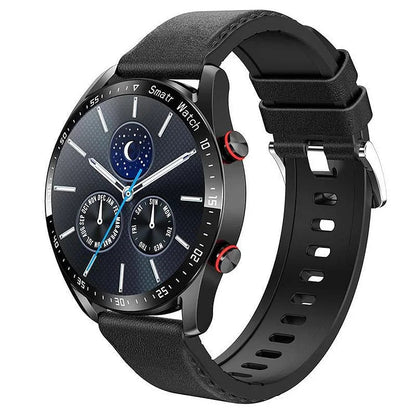 "Orologio smart uomo moderno con display ampio, monitoraggio glicemico non invasivo e cinturino in gomma nera, IP67 resistent