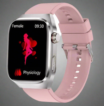 Orologio Smartwatch Salute con display AMOLED da 2.04, cinturino in silicone, monitor ECG e zuccheri per uomo/donna.