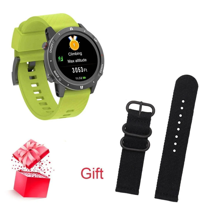 Adults' waterproof GPS smartwatch, heart rate monitoring, and altimeter for exploring the wild