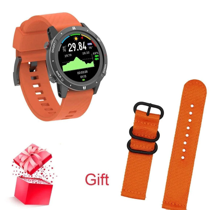 Rugged outdoor GPS sports smartwatch, altimeter, compass, and heart rate monitor for adventurers