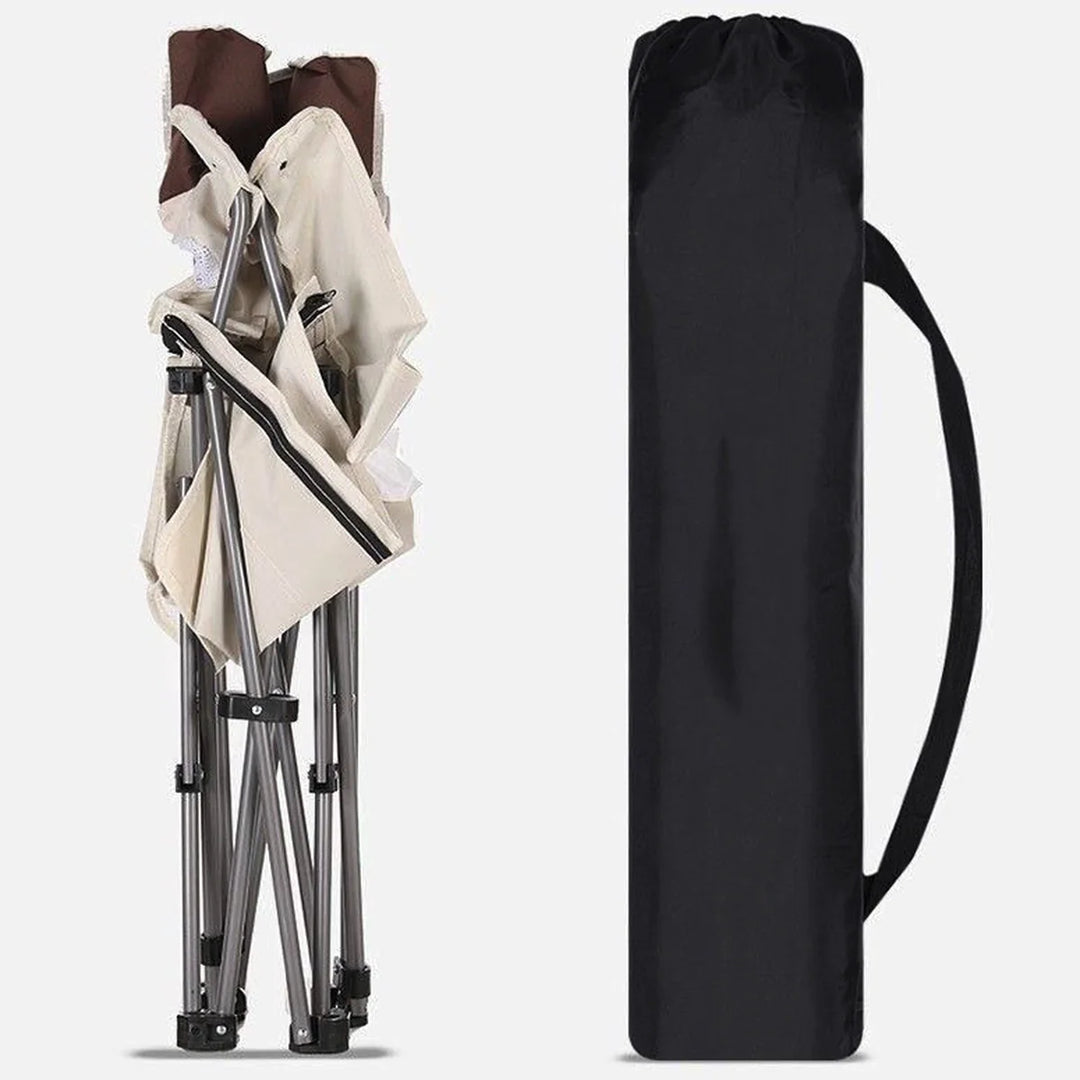 Compact and portable outdoor reclining chair for easy transport and setup