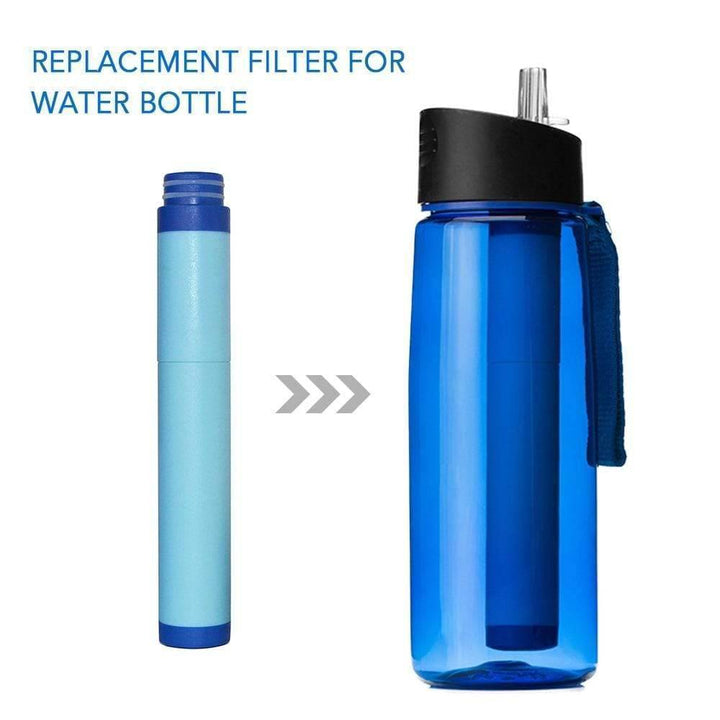 650ml outdoor purifier bottle, ideal for hiking and emergency hydration