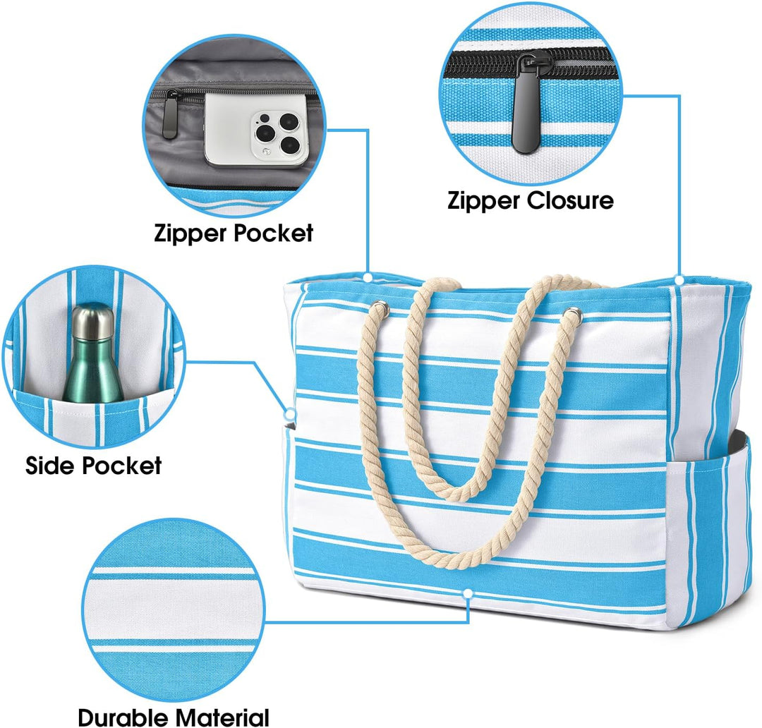 Stylish oversized beach accessory for women, waterproof, sandproof, and highly durable.