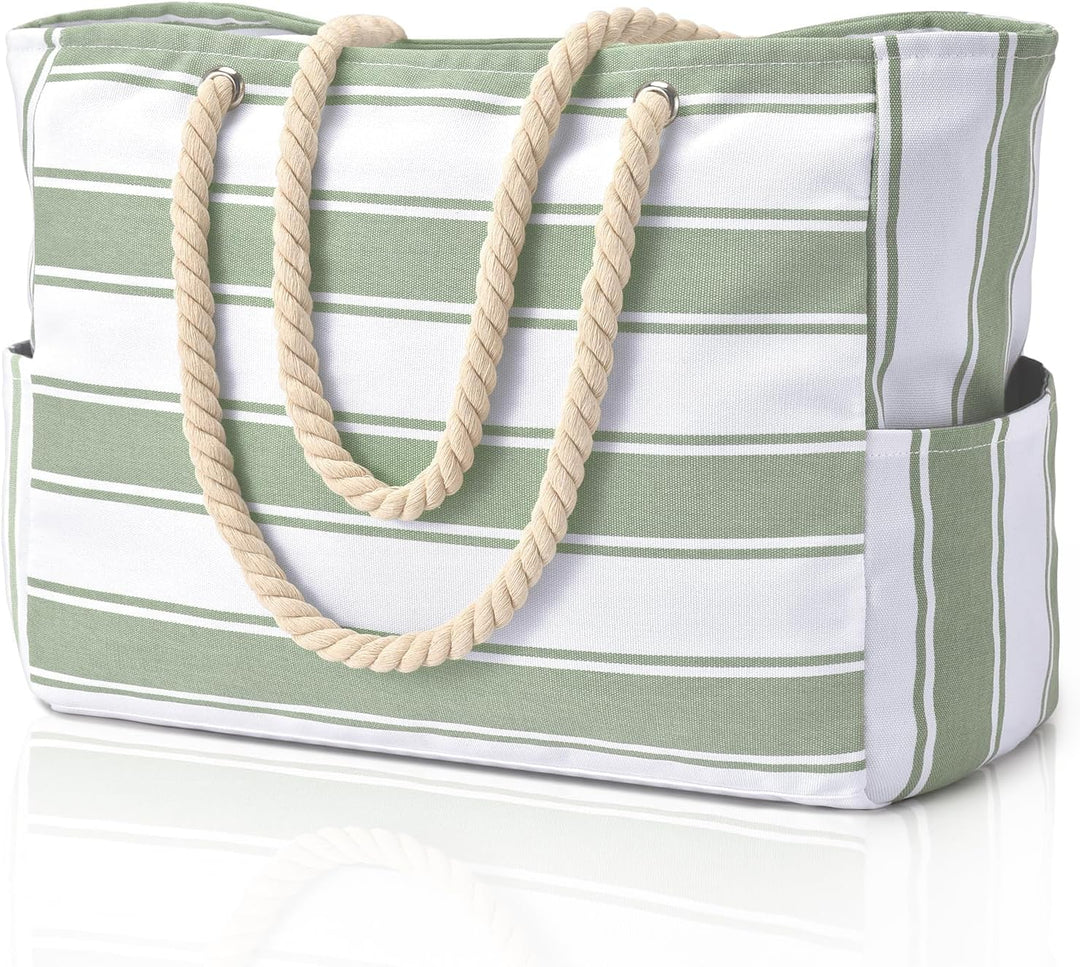 Stylish women's waterproof travel bag, oversized and sandproof, ideal for beach essentials.